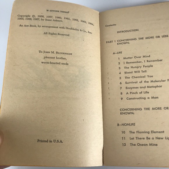 Is Anyone There? by Isaac Asimov (Ace Books, 1967 Vintage Paperback) - Picture 7 of 7